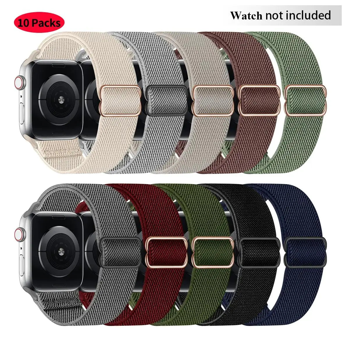 Nylon Smart Watch Strap (Only Band), Adjustable Elastic Breathable Watch Band, Stylish Smart Watch Replacement Watchband Suitable for Apple Watch, Smartwatch Strap, Smart Watch Accessories
