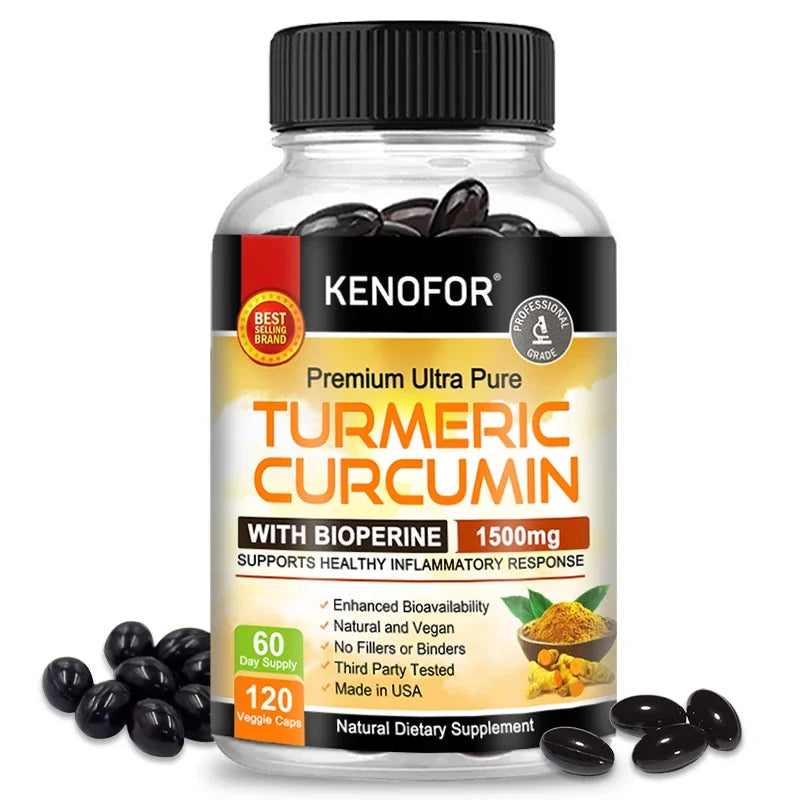 Curcumin Antioxidant - Helps Reduce Post-Exercise Inflammation and Supports Joint Health, Non-Gmo, Gluten-Free