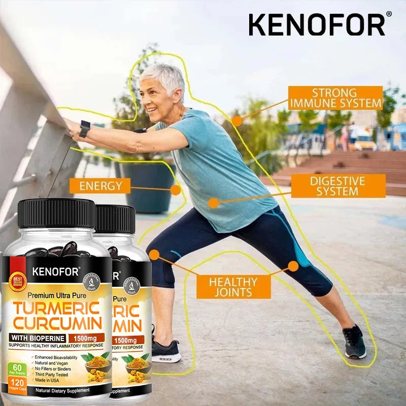 Curcumin Antioxidant - Helps Reduce Post-Exercise Inflammation and Supports Joint Health, Non-Gmo, Gluten-Free