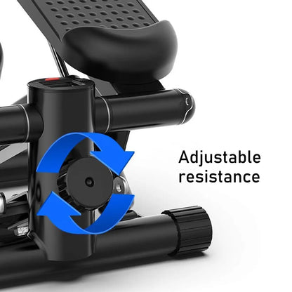 Mini Stepper with Resistance Bands, Small Portable Fitness Stepper