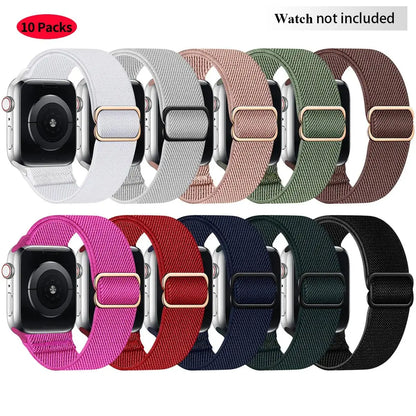 Nylon Smart Watch Strap (Only Band), Adjustable Elastic Breathable Watch Band, Stylish Smart Watch Replacement Watchband Suitable for Apple Watch, Smartwatch Strap, Smart Watch Accessories