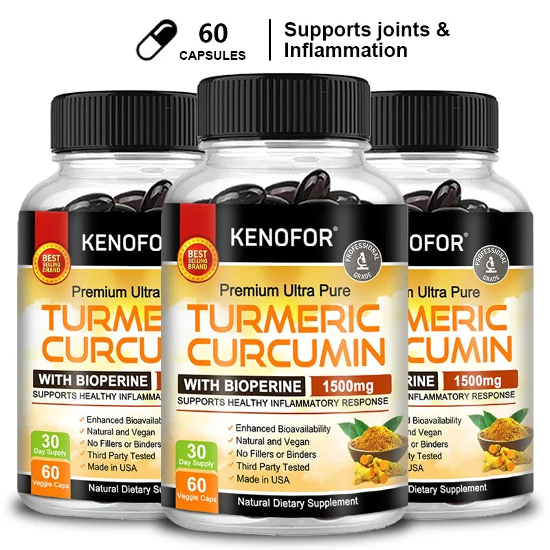 Curcumin Antioxidant - Helps Reduce Post-Exercise Inflammation and Supports Joint Health, Non-Gmo, Gluten-Free