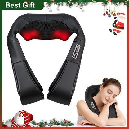 Shiatsu Back and Neck Massager, Back Massager Deep Tissue Kneading Neck and Shoulder Massage with Heat, Electric Massage Pillow Mother Day Gift Ideas