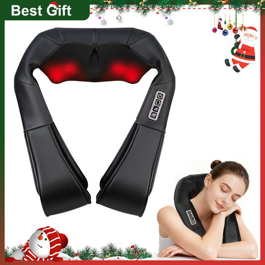 Shiatsu Back and Neck Massager, Back Massager Deep Tissue Kneading Neck and Shoulder Massage with Heat, Electric Massage Pillow Mother Day Gift Ideas