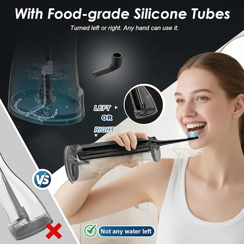 Adult Water Flosser Combo, 4-In-1 Rechargeable Toothbrush/Tooth Cleaner, 7 Modes. Portable IPX7 Waterproof Tooth Flosser for Cleaning Teeth, Suitable for Home Use and Travel.