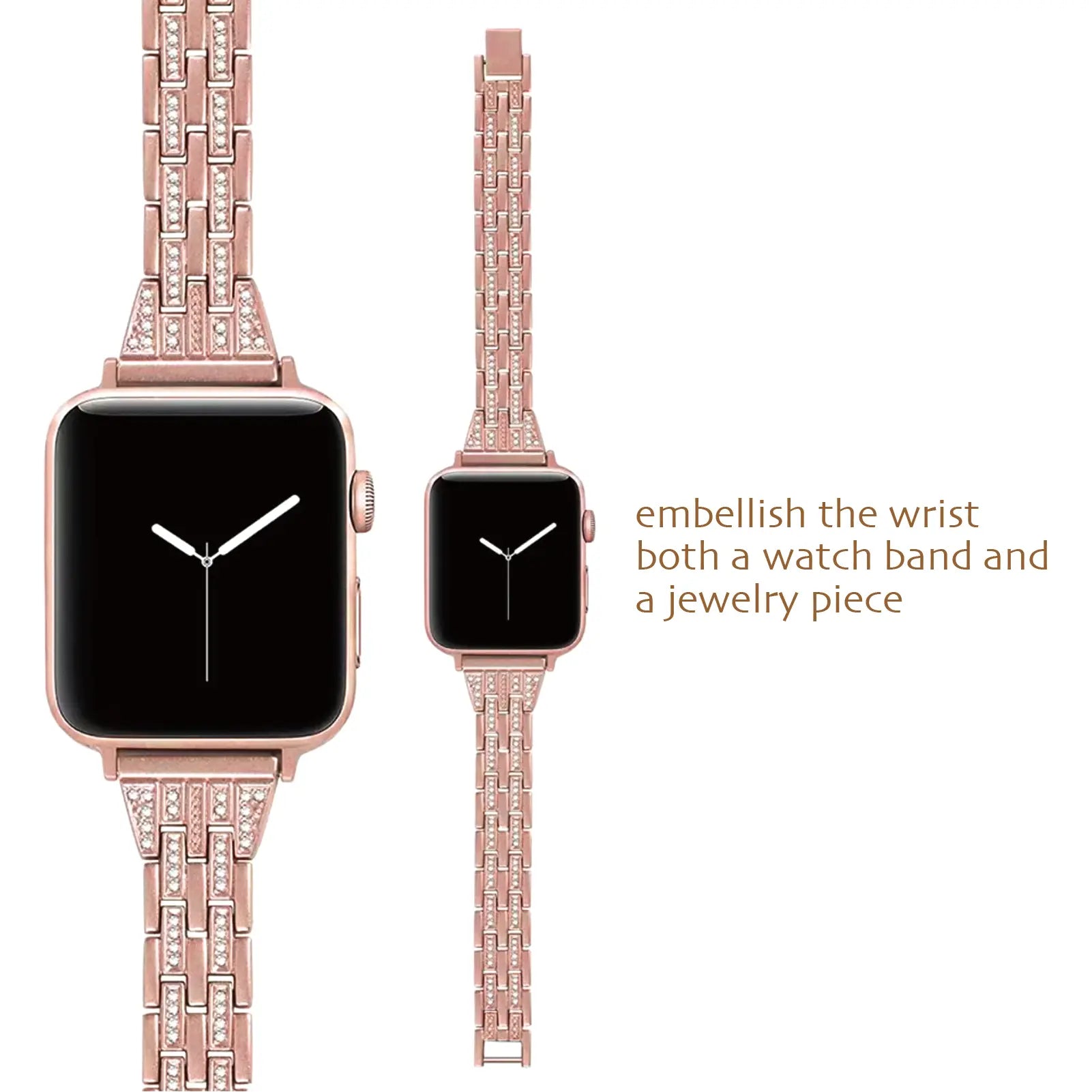 Casing Bee Diana Diamond Stainless Steel Watch Band for Smart Watch, Bracelet Wristband Compatible with Smart Watch Series Wearable Luxury