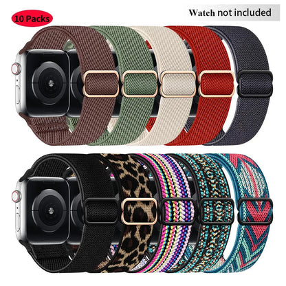 Nylon Smart Watch Strap (Only Band), Adjustable Elastic Breathable Watch Band, Stylish Smart Watch Replacement Watchband Suitable for Apple Watch, Smartwatch Strap, Smart Watch Accessories