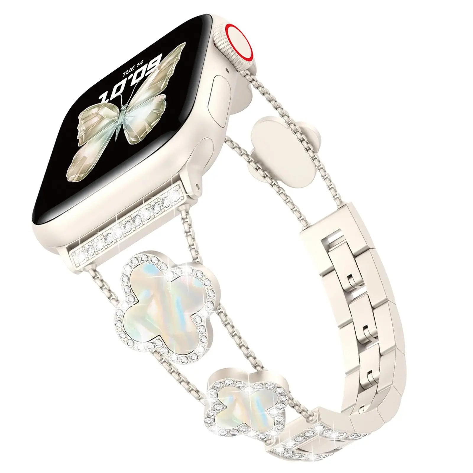 Casing Bee Blossom Radiance Stainless Steel Watch Band for Smart Watch, Bracelet Wristband Compatible with Smart Watch Series Wearable Luxury