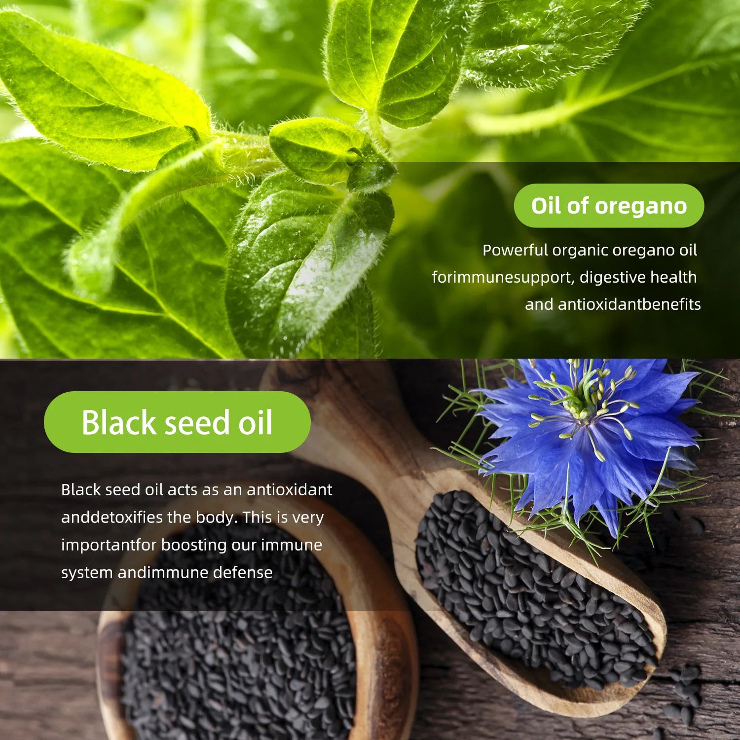 Oil of Oregano 300 Softgels 6000Mg per Serving with Black Seed Oil - Natural Antioxidants for Fitness Nutritional Support