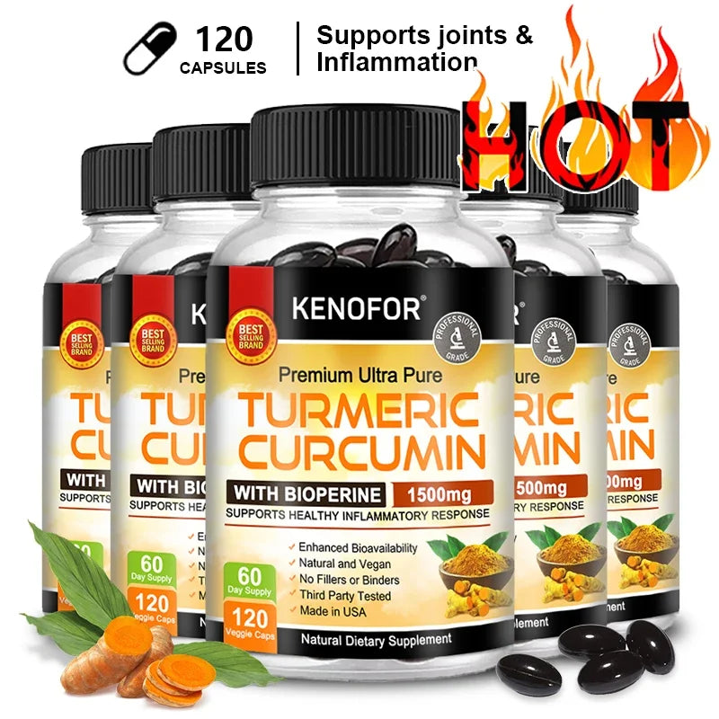 Curcumin Antioxidant - Helps Reduce Post-Exercise Inflammation and Supports Joint Health, Non-Gmo, Gluten-Free