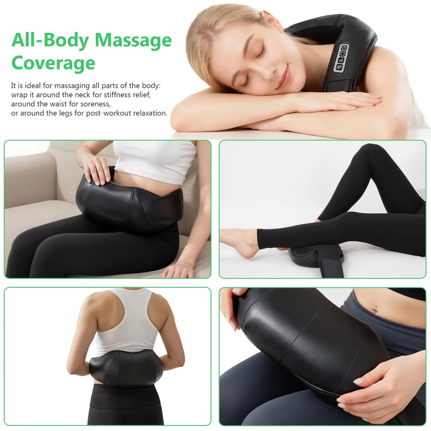 Shiatsu Back and Neck Massager, Back Massager Deep Tissue Kneading Neck and Shoulder Massage with Heat, Electric Massage Pillow Mother Day Gift Ideas