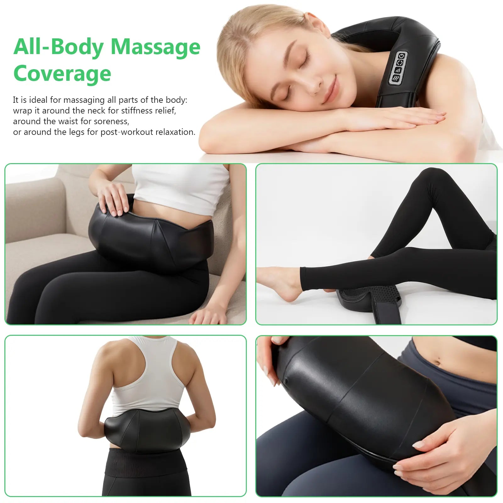Shiatsu Back and Neck Massager, Back Massager Deep Tissue Kneading Neck and Shoulder Massage with Heat, Electric Massage Pillow Mother Day Gift Ideas
