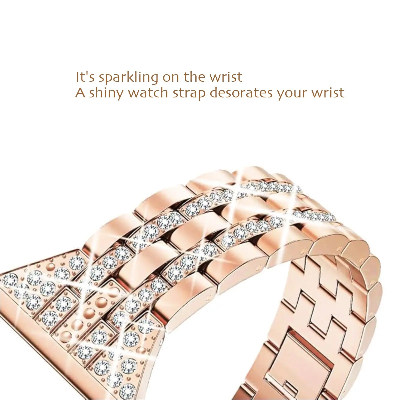 Casing Bee Diana Diamond Stainless Steel Watch Band for Smart Watch, Bracelet Wristband Compatible with Smart Watch Series Wearable Luxury