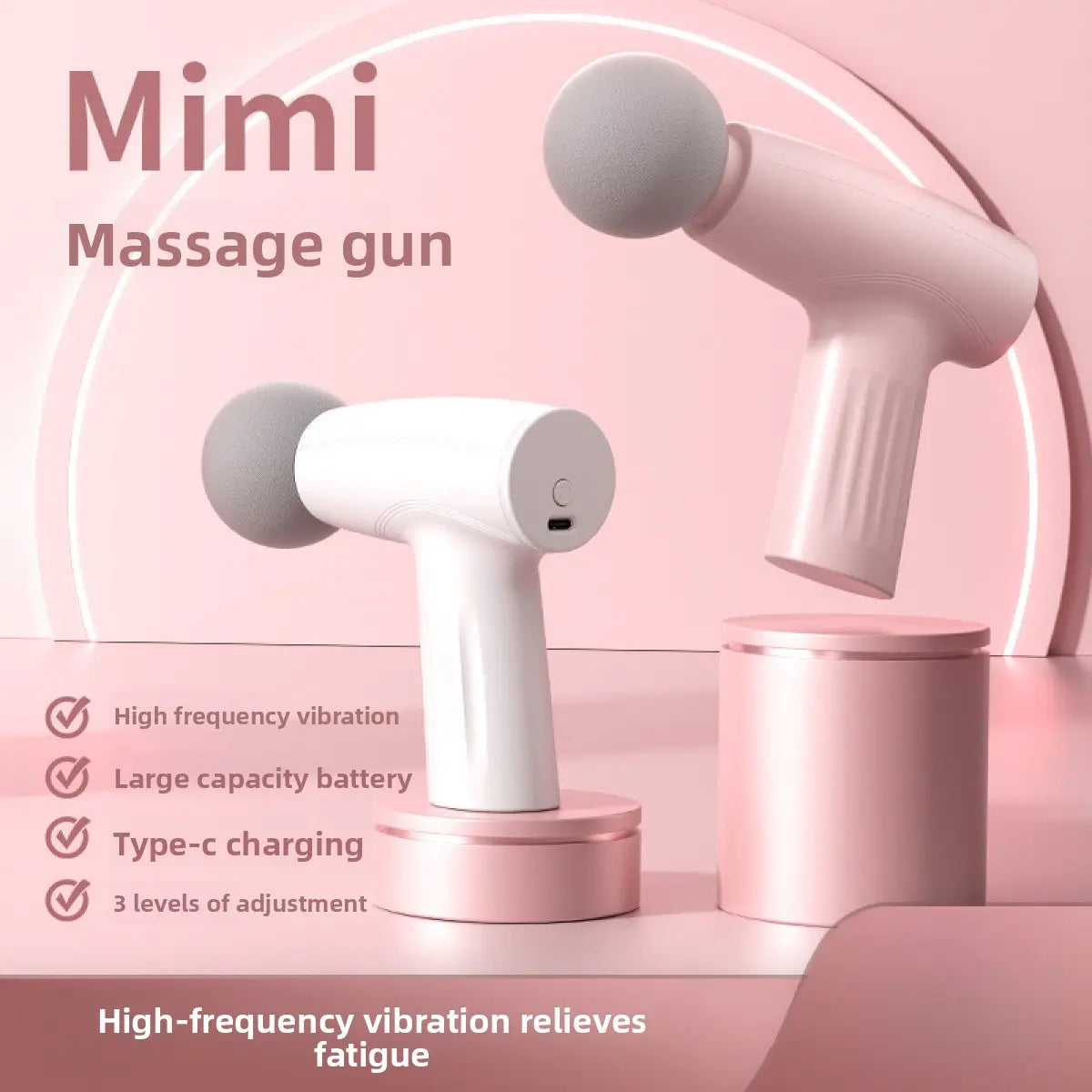 USB Rechargeable Fascia Gun Gift, Mini Portable Fascia Gun, Massage Gun, Vibrating MINI Massage Gun Gift Deep Tissue Back Massager