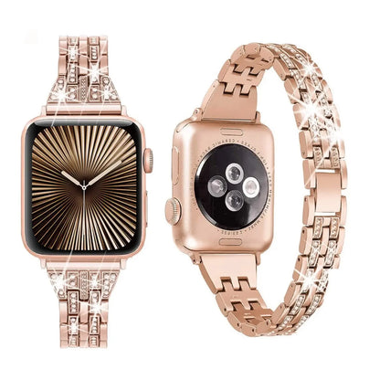 Casing Bee Diana Diamond Stainless Steel Watch Band for Smart Watch, Bracelet Wristband Compatible with Smart Watch Series Wearable Luxury