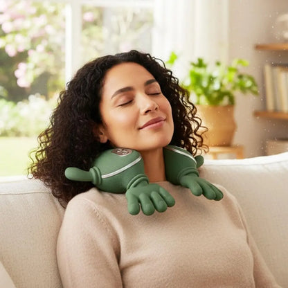 Heated Shoulder Massager, Deep Tissue Massage to Relieve Pain; Electric Cervical Massager Bionic Hand Heating Wireless Portable 3D Kneading Hands Unisex Lightweight & Adjustable Speed Settings
