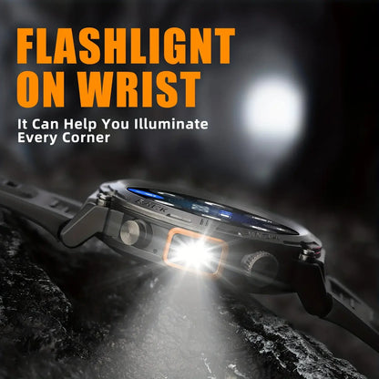 Sports Smart Watch for Men: LED Lighting, Answer/Make Calls, Outdoor Sports Watch, Fitness Tracker, Pedometer & More Android Devices Mobile Phone