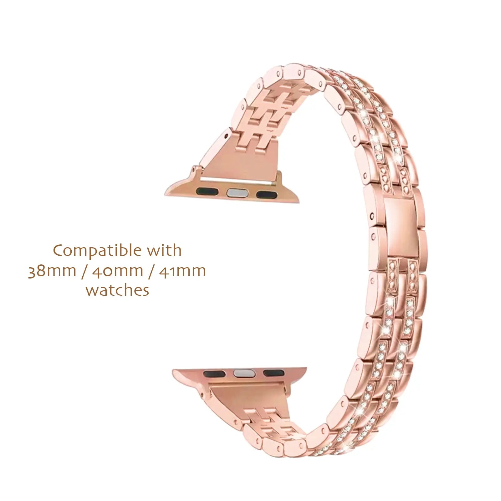 Casing Bee Diana Diamond Stainless Steel Watch Band for Smart Watch, Bracelet Wristband Compatible with Smart Watch Series Wearable Luxury
