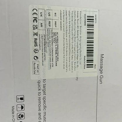 Massage Gun International Warranty
