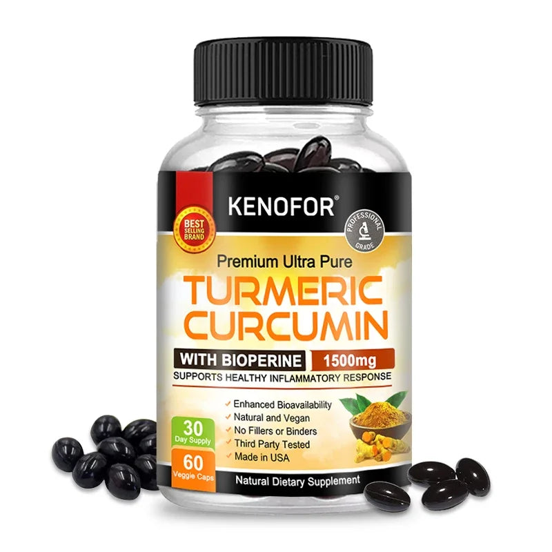 Curcumin Antioxidant - Helps Reduce Post-Exercise Inflammation and Supports Joint Health, Non-Gmo, Gluten-Free