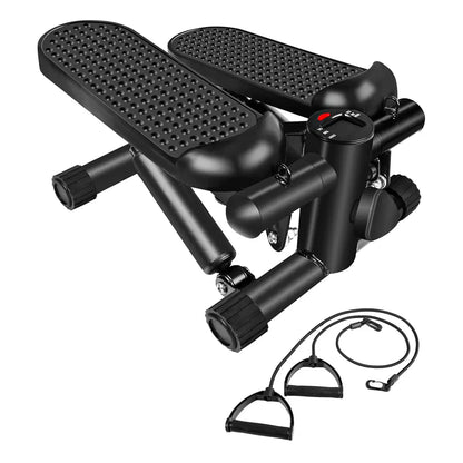 Mini Stepper with Resistance Bands, Small Portable Fitness Stepper