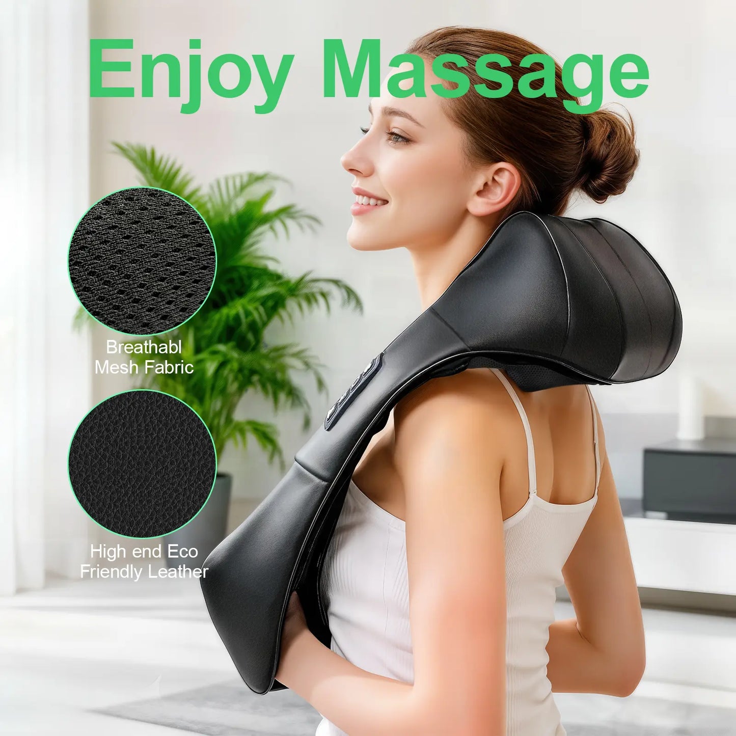 Shiatsu Back and Neck Massager, Back Massager Deep Tissue Kneading Neck and Shoulder Massage with Heat, Electric Massage Pillow Mother Day Gift Ideas
