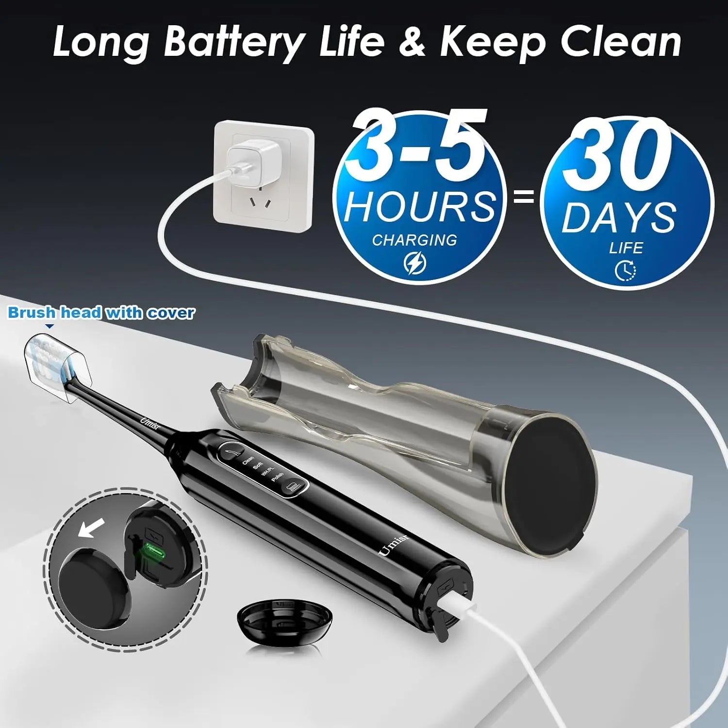 Adult Water Flosser Combo, 4-In-1 Rechargeable Toothbrush/Tooth Cleaner, 7 Modes. Portable IPX7 Waterproof Tooth Flosser for Cleaning Teeth, Suitable for Home Use and Travel.