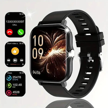 Fashion Touch Screen Smart Watch,Men Women Sports Watch 1.83 Inch with Answer Make Calls Message Reminder Game Bluetooth Music Calculator Stopwatch for Android Ios Wearable IP68 Waterproof Gift for Father Son